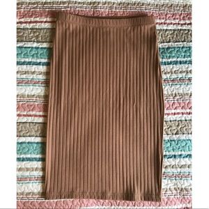 . Nude bodycon skirt